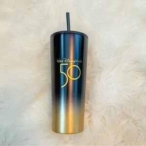 Walt Disney World 50th Anniversary Starbucks Stainless Steel Tumbler BNWT & box